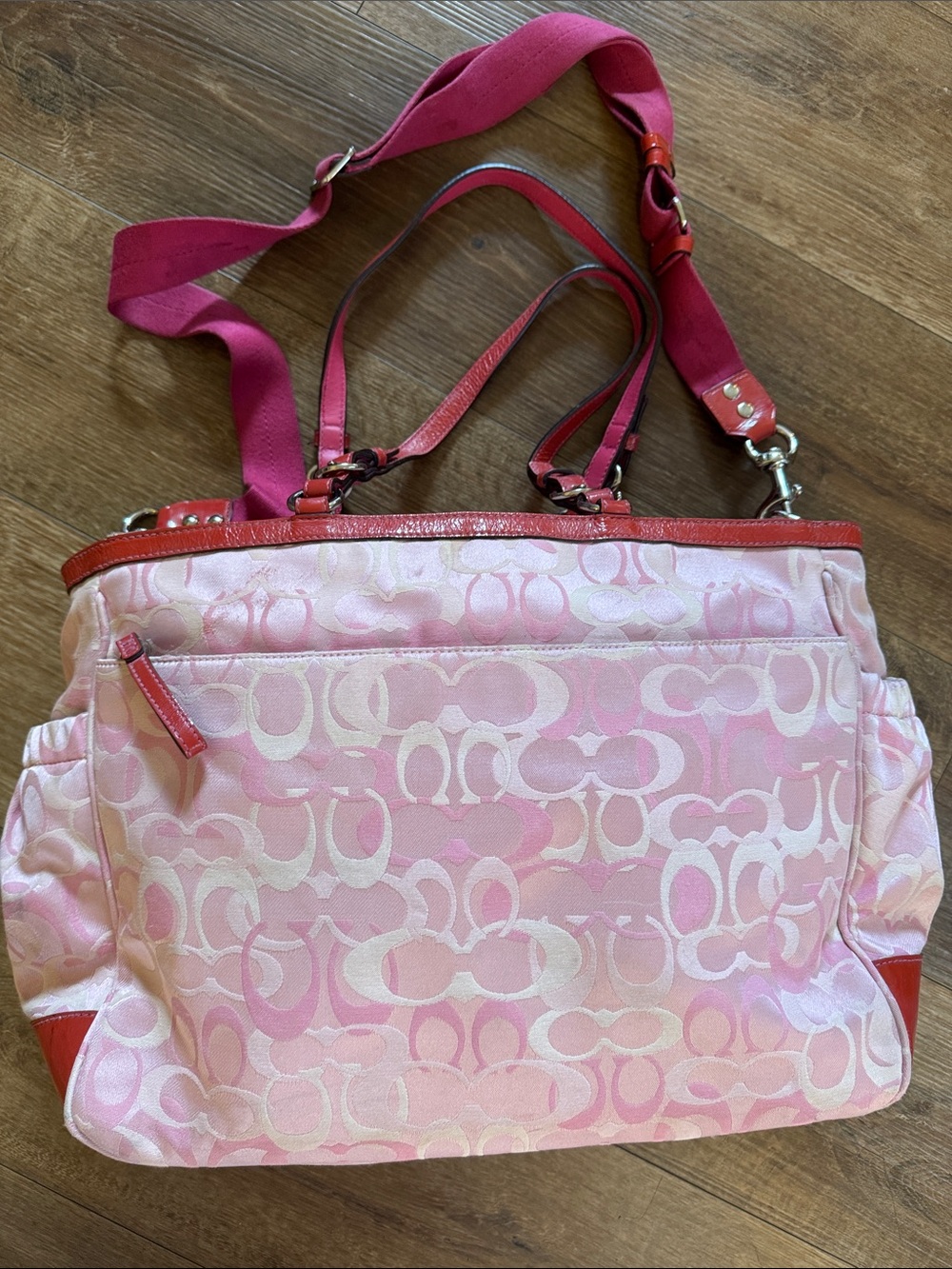 Coach y2k pink optic travel weekender bag with handtag - Picture 5 of 17